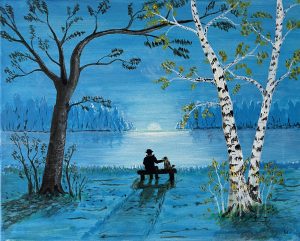 Coucher de Soleil Bleu