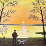 Contemplation, un homme et son chien