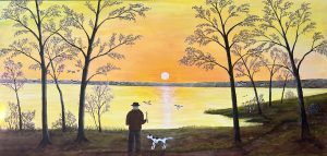 Contemplation, un homme et son chien